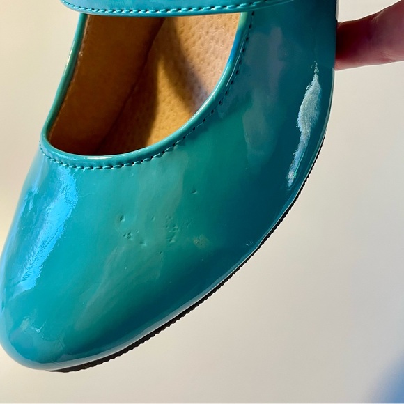 Mari Mari Turquoise Patent Mary Jane Heels | 2” Heel Vintage-Inspired EU 39 - Picture 11 of 11